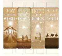 4 striscioni pasquali decorazioni per chiesa, chiesa religiosa avvento sfondo banner con scritture cristiane appese sfondo pasquale portico segni per chiese scuola casa santuario decorazione portico