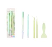 4 strumenti professionali per artigianato, tra cui colla, applicatore, penna, pinzetta in ceramica e spatola per scrapbooking, strumento per scrapbooking