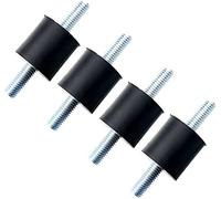 4 Stück M6 25 x 20 mm Doppelendschraube Absorber Anti-Vibrations-Isolator Gummi-Spulenhalterungen Boot Auto Silentblock-Dämpfer