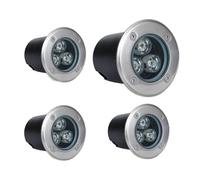 4 Stuks Ondergrondse Buitenverlichting - LED-Grondverlichting, Grondverlichting Voor Buiten, Ip66 Waterdichte Ondergrondse Tuinverlichting, Voor Looppad, Oprit, Patio, Trap, Spot (Wit Licht 1W)