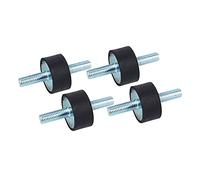 4 supporti antivibranti in gomma per supporto di cCnette ammortizzatori di isolamento in gomma con perni a doppia vite, 30 x 15 M8 x 23