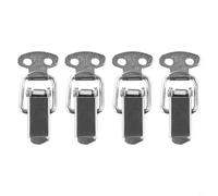 4 supporti in acciaio per resistenti chiusure a levetta clip di bloccaggio resistenti per scatole a molla per armadietti in acciaio inox o cassetta degli attrezzi antiruggine