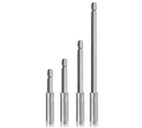 4 supporti magnetici per punte da trapano, 60 mm, 75 mm, 100 mm, 150 mm, supporto professionale per punte a percussione per cacciavite e trapano elettrico