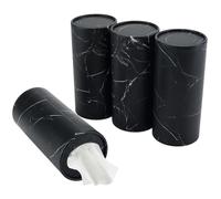 4 supporti per fazzoletti per auto con fazzoletti per il viso, contenitore | Scatola cilindrica vintage per asciugamani di carta, organizer per portabicchieri auto, contenitore rotondo per fazzoletti da