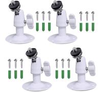 4 supporti per fotocamera da parete con filettatura da 1/4" per anello Stick Up Cam, supporto per telecamera di sorveglianza, action camera, mounts (bianco, mini)