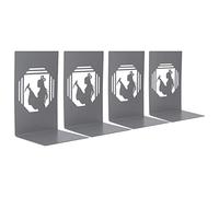 4 supporti per libri in metallo, fermacarte decorativi con cuscinetti in schiuma antiscivolo, robusto portariviste antiscivolo per libri, DVD e riviste, elegante organizer da scriv (Invia mal d'amore)