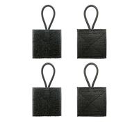 4 supporti per microfono e radio, clip per microfono per gilet delle forze dell'ordine, nero
