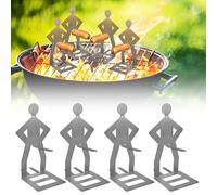 4 supporti per salsicce per barbecue, in acciaio inossidabile, accessori divertenti per barbecue, hot dog, salsicce, supporto portatile per barbecue per campeggio all'aperto, accessori da cucina, in
