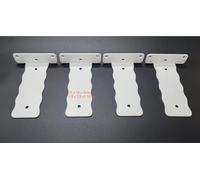 4 supporti per scaffali ad angolo di carico pesante, 150 mm, colore bianco, supporto per scaffali, in metallo, invisibile, supporto da parete galleggiante, supporto da parete