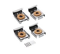 4 supporti per specchietti regolabili in altezza, set di clip da appendere per specchio a molla con viti e tubi di espansione, adatto per specchi da bagno e stanza (argento)