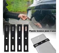 4 Supporto Targa Europea Senza Cornice Staffa Nero Rosso Eurowagens