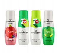 4 Syropy Sodastream Owoce Leśne + 7UP + 7UP Free Bez Cukru + Lemon Lime
