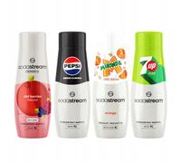 4 Syropy Sodastream Owoce Leśne + Pepsi Max + Mirinda Zero + 7UP Free