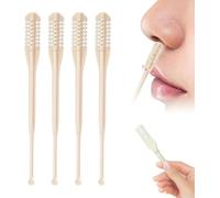 4 tagliacapelli per naso da uomo e donna, rotabile a 360 gradi, portatile, manuale, con raccoglitore per orecchie, strumento leggero per la rimozione dei peli delle narici su entrambi i lati, mini