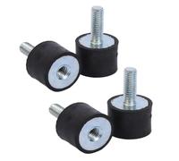 4 tamponi in gomma M6, ammortizzatori di vibrazioni in gomma, adatti per generatori, compressori, lavatrici, presse olio, ecc. (VD20 x 15 M6 x 18)