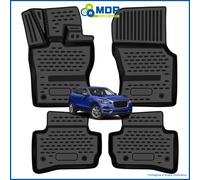 Tappetini in gomma antiscivolo premium 3D personalizzati JAGUAR F-Pace, 2016->, LHD, 5-door crossover 4 pez.