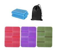 4 Tappetini Da Esterno Pieghevoli Resistenti All'Umidità E 4 Borse Portaoggetti, Tappetini Da Picnic Impermeabili E Ispessiti, Tappetini Morbidi E Cancellabili, Accessori Da Viaggio Per Esterni.