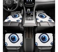 4 tappetini per auto resistenti per tutte le stagioni anteriore e posteriore tappetini per auto con occhi malvagi tappetini antiscivolo tappetini auto set completo battitacco conducente accessori auto