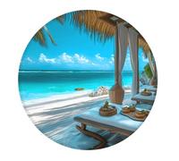 4 tappetini per mouse piccoli da gaming, lussuosi tappetini rotondi in gomma con base in gomma con bordi cuciti, tappetino per mouse per laptop, tastiera PC, tappetino per mouse per lavoro, giochi e