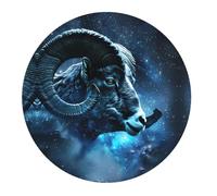 4 tappetini per mouse piccoli da gaming, motivo cielo notturno celestiale, base rotonda in gomma, tappetino da scrivania con bordi cuciti, tappetino per mouse per laptop, tastiera PC, tappetino per