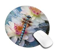 4 tappetini per mouse rotondi da 20,3 cm, con base in gomma antiscivolo, tappetini per mouse personalizzati per mouse wireless per laptop, accessori da scrivania da ufficio, tappetino per mouse da