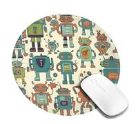 4 tappetini per mouse rotondi da 20,3 cm, con base in gomma antiscivolo, tappetini per mouse personalizzati per mouse wireless per computer portatili, accessori da scrivania da ufficio, tappetino per