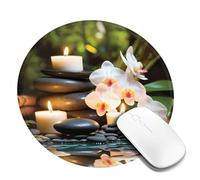 4 tappetini per mouse rotondi da 20,3 cm, con massaggio e spa, con base in gomma antiscivolo, tappetini per mouse personalizzati per mouse wireless per computer portatili, accessori da scrivania da