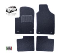 Simoni Racing TSM3 Kit Tappetini Anteriori e Posteriori, in Moquette Nera compatibili con Fiat 500 ed Abarth dal 2007 in poi