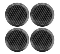 4 tappi centrali per ruote da 60 mm, coprimozzi in fibra di carbonio, universali per ruote di veicoli, materiale ABS con anello in acciaio inossidabile, finitura lucida per una
