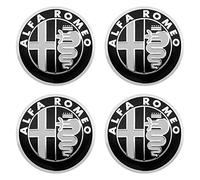4 Tappi Coprimozzo per Alfa Romeo 159 156 Giulietta Mito Stelvio 56mm 60mm, Impermeabile Antipolvere Protezione dalla Ruggine Centro Copricerchi Tappi Centro Ruota Tappi Adesivi Coprimozzi,A-60mm
