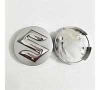 4 Tappi Coprimozzo per Suzuki 54mm, Auto Centro Ruota Tappi Coprimozzi Antipolvere e Impermeabile, Auto Emblemi Borchie Cerchi Decorazione Accessori,A Silver