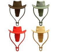 4 tappi per cappello da cowboy design Sombrero, tappi in silicone per bottiglie, guarnizione a tenuta stagna da 0,6 a 2,5 cm, set decorativo per casa, bar, feste