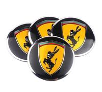 4 tappi per mozzo auto emblema set adesivi asino sticker coprimozzo per Ferrari 56mm