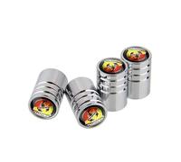 4 tappi per valvole auto in alluminio antipolvere con anello di tenuta, per logo Abarth 595 500 695 FIAT 131 124 Spider Punto 1000 204A guarnizione in gomma per pneumatici decorazione accessori