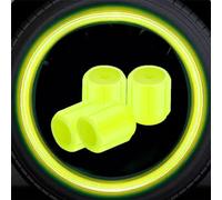 4 tappi per valvole per pneumatici gialli luminosi per auto e moto, accessori per valvole, accessori e parti