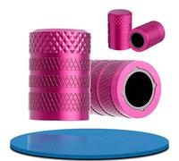 4 Tappini Gomme Auto Lega di alluminio, Tappi Valvole Pneumatici Auto Resistente ai Raggi UV, Tappi Ruote Auto Resistente all'Acqua e alla Polvere, Tappi Pneumatici per Auto, Moto, Biciclette