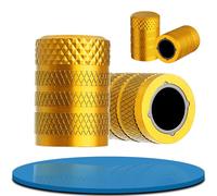 4 Tappini Gomme Auto Lega di alluminio, Tappi Valvole Pneumatici Auto Resistente ai Raggi UV, Tappi Ruote Auto Resistente all'Acqua e alla Polvere, Tappi Pneumatici per Auto, Moto, Biciclette