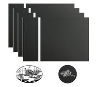 4 targhette in acrilico nero da 20 x 30 cm, per incisione laser, personalizzate in plastica su misura per casa, ufficio, negozio, pannello nero con incisione bianca