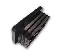 4 tasselli, nero, per tubi quadri, dimensioni esterne 80x40x3,5-5mm