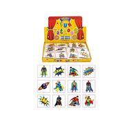 4 tatuaggi Henbrandt 24 Kids Super eroe, multicolore