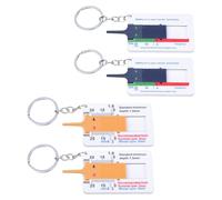 4 tester di profili per pneumatici in plastica, da 0 a 20 mm, scala di misurazione, costruzioni leggere, misurazione per l'analisi del veicolo, gradini di trasporto semplici