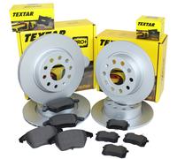 4 Textar Dischi Freno + Pastiglie Anteriore per Opel Tigra Doppio Top