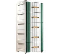 4 Tier Narrow Storage Cabinet for Tiny Kitchen Laundry Bathroom Vertical Storage Unit for Small Spaces