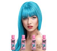 4 Tinture Per Capelli Semi-Permanente 100ml Crazy Color (Bubblegum Blue)