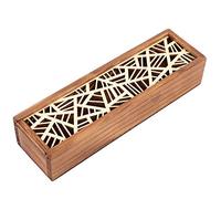 4 tipi di astuccio in legno per cancelleria, per studenti, scuola, ufficio Geometric patch type Marrone