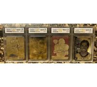 4” Tom Brady 2000 Fleer Signature Series Graded Gem-Mt 10 23Kt Gold Rookie Lot