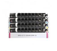 4 toner a colori compatibili GPR-53 C-EXV49 Set di cartucce 21500 pagine nero 19000 pagine a colori Compatibile con Canon ImageRUNNER Advance C3320 C3330 C3325 C3530(CMYK Set)