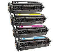 4 TONER KIT PER HP LASERJET COLOR CC530A CC531A CC532A CC533A CANON CRG 718