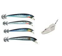 4 Totanare + Affondatore Super Stim Pesca a Traina Calmaro Calamari Totanara EU