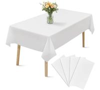 4 tovaglie usa e getta, impermeabili, per compleanni, 137 x 274 cm, antimacchia, rettangolare, per feste, matrimoni, compleanni, Natale, grigliate, picnic, 4 pezzi